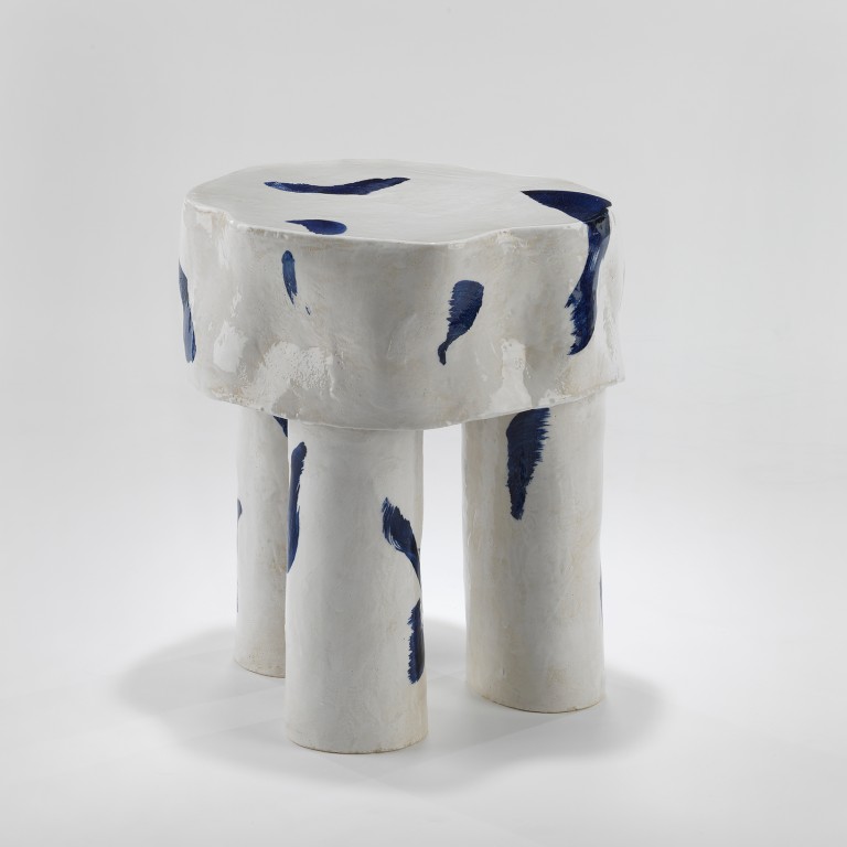  - Owen - Tabouret Blanc & Bleu